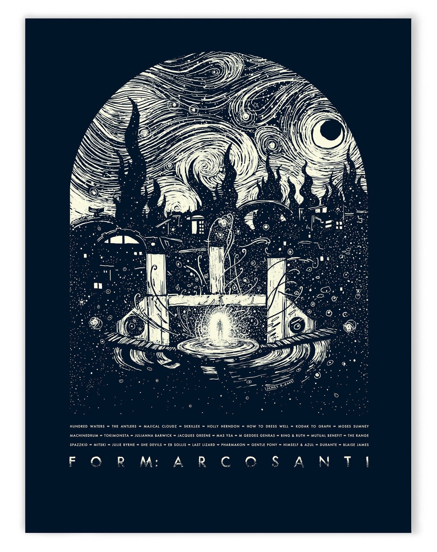 Form: Arcosanti Gig Poster Print James R. Eads