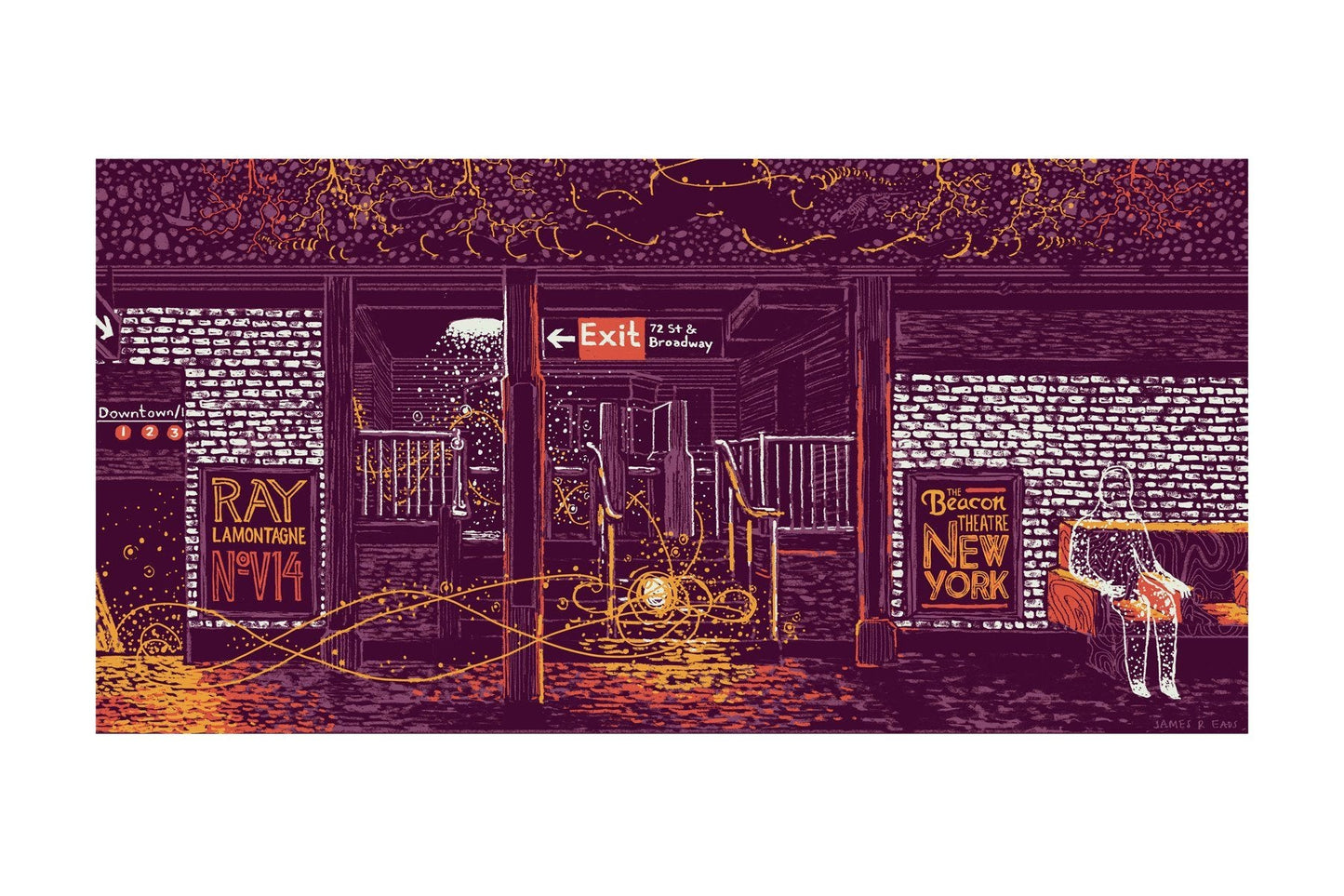 Ray LaMontagne NYC (Night 3) Print James R. Eads