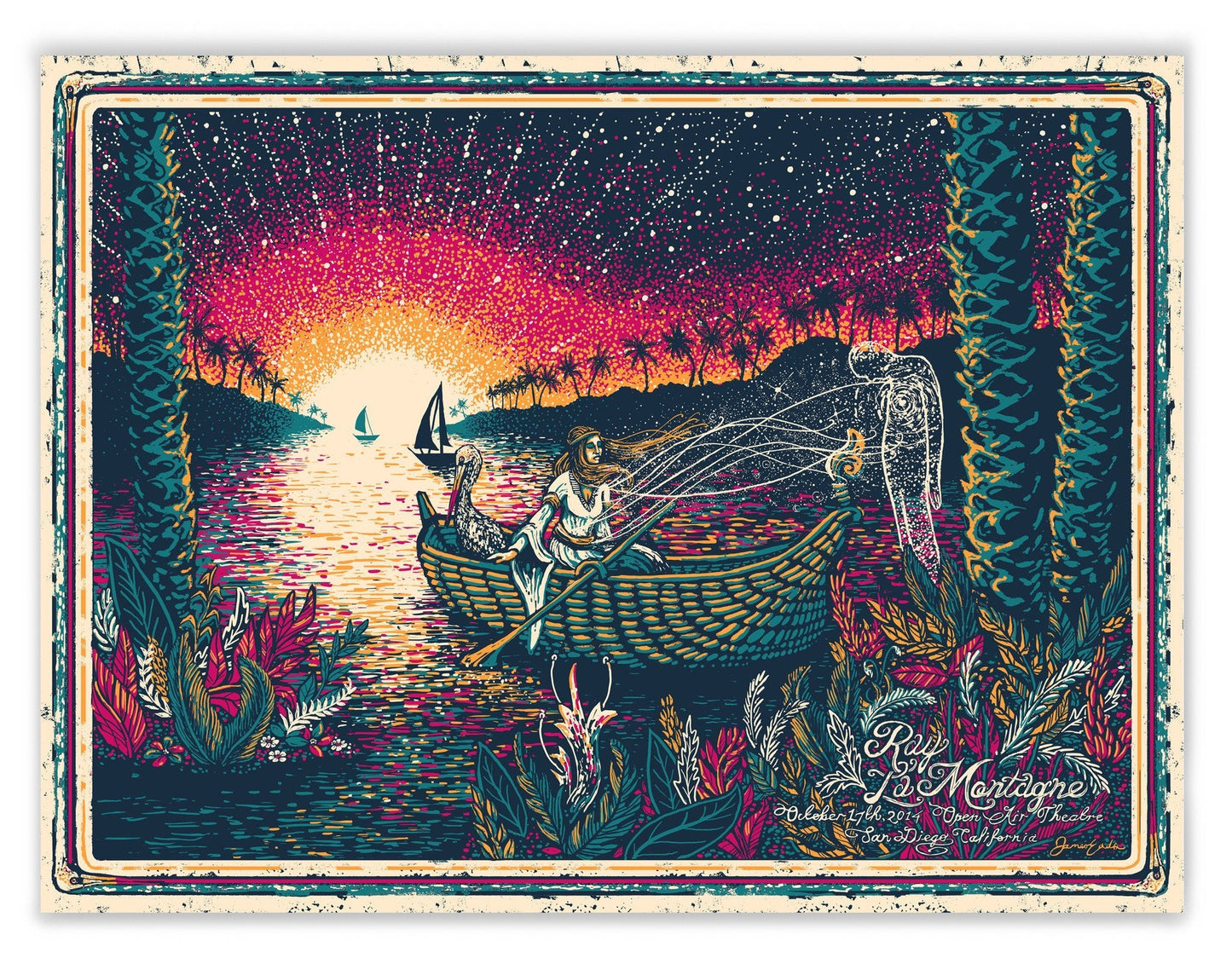 Ray LaMontagne San Diego Gig Poster (AP Print) Print James R. Eads