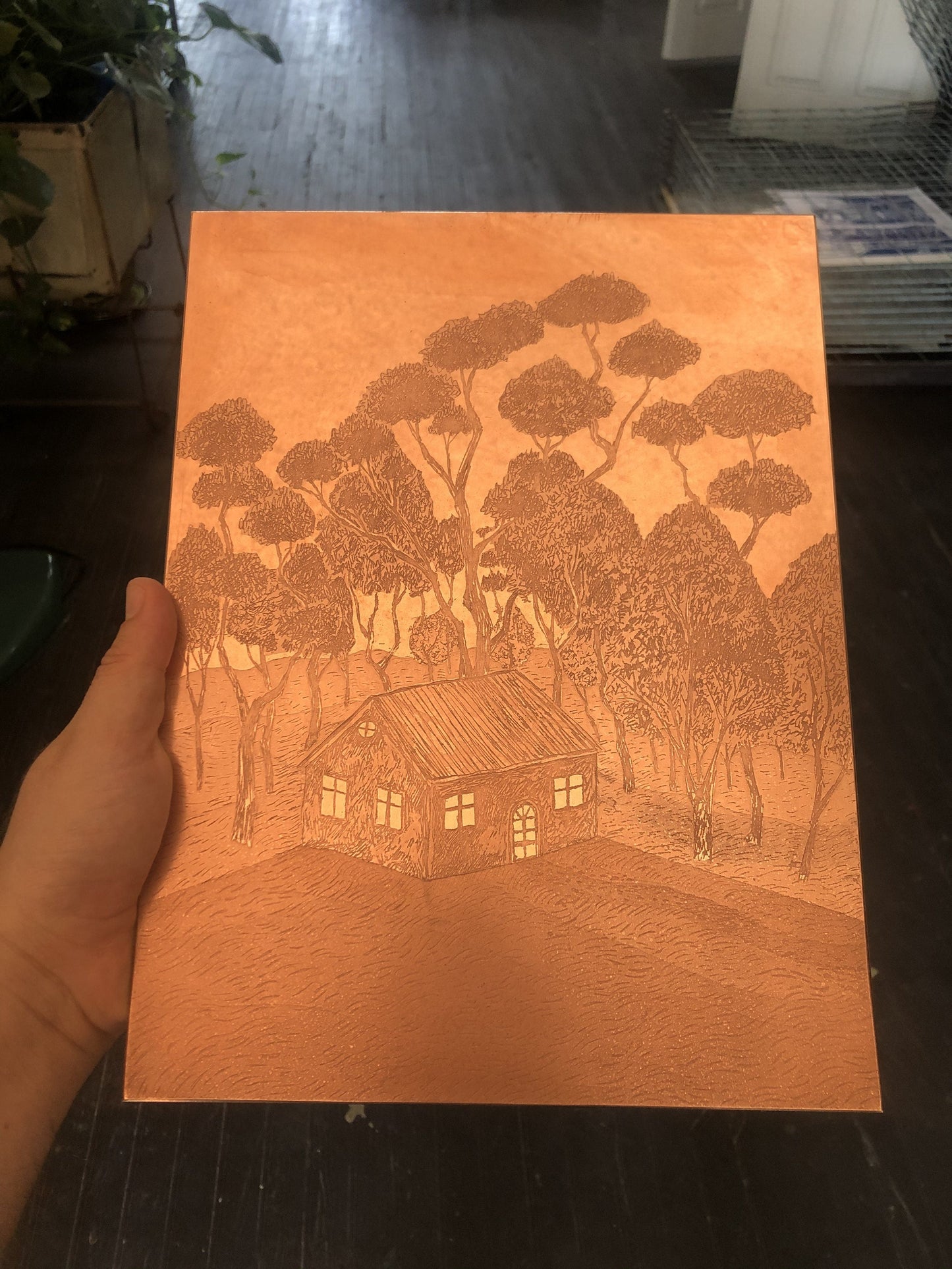 Sharp Shadows (Original Copper Plate) James R. Eads