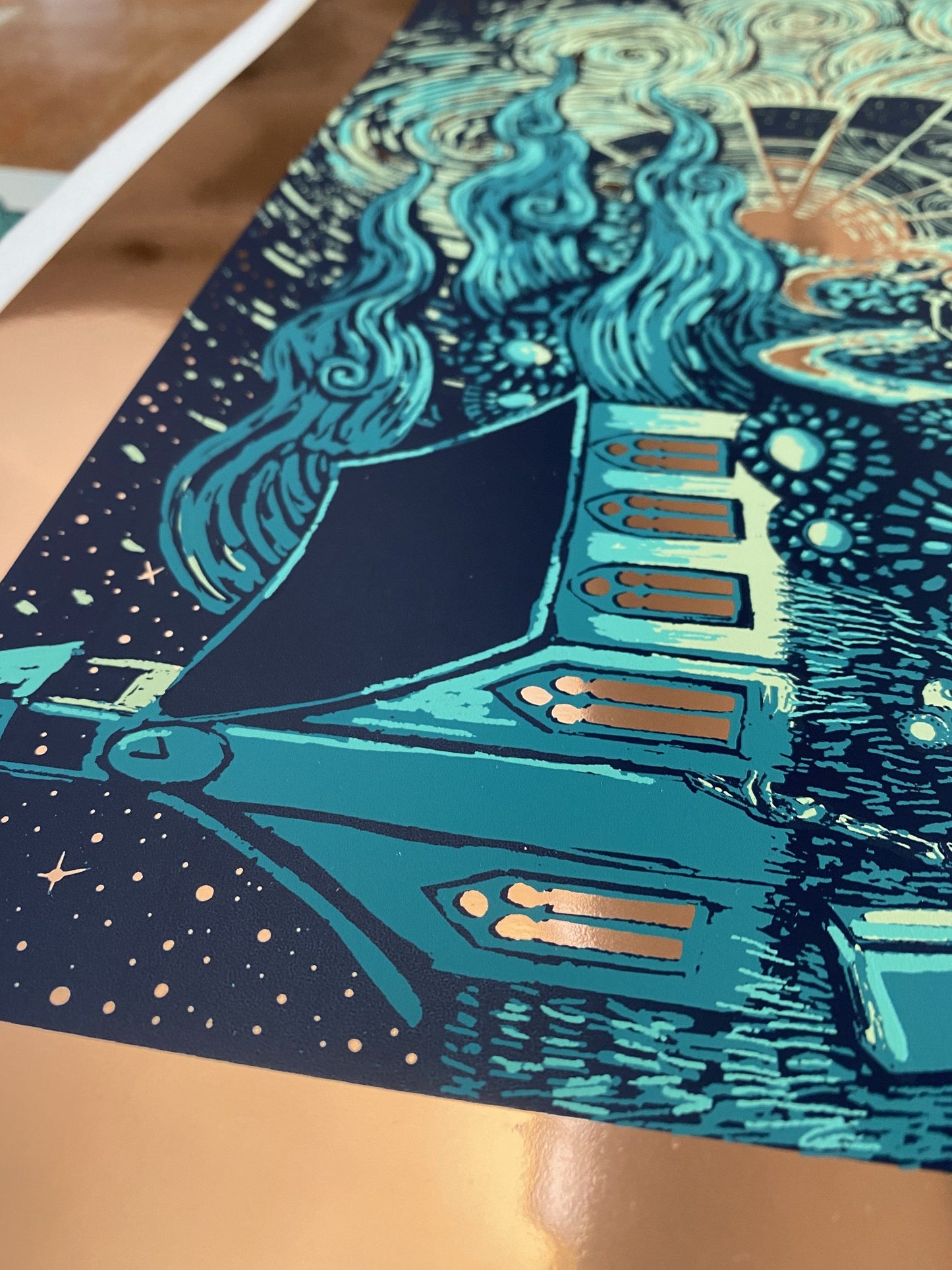 Skully Mambo 5 (Rose Gold Foil Edition of 15) Print James R. Eads