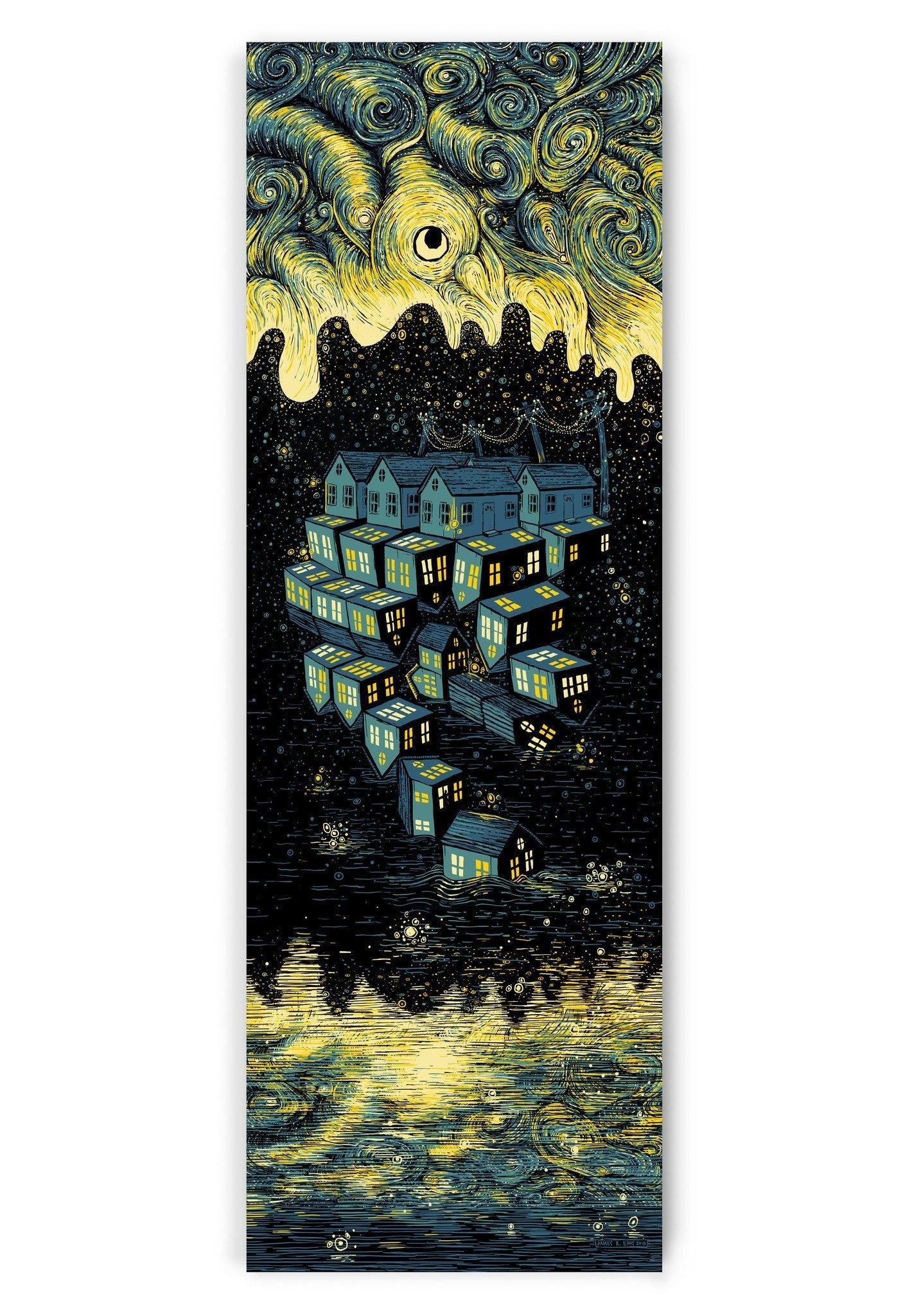 The Neighborhood Unfolding Print James R. Eads