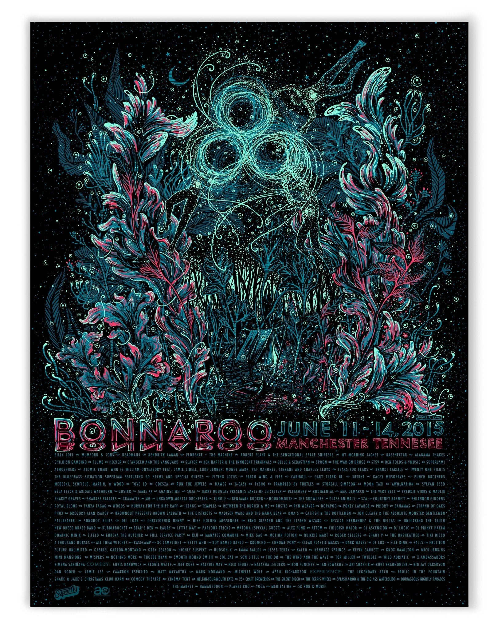 Bonnaroo 2015 Festival Poster (AP Edition of 50) Print James R. Eads