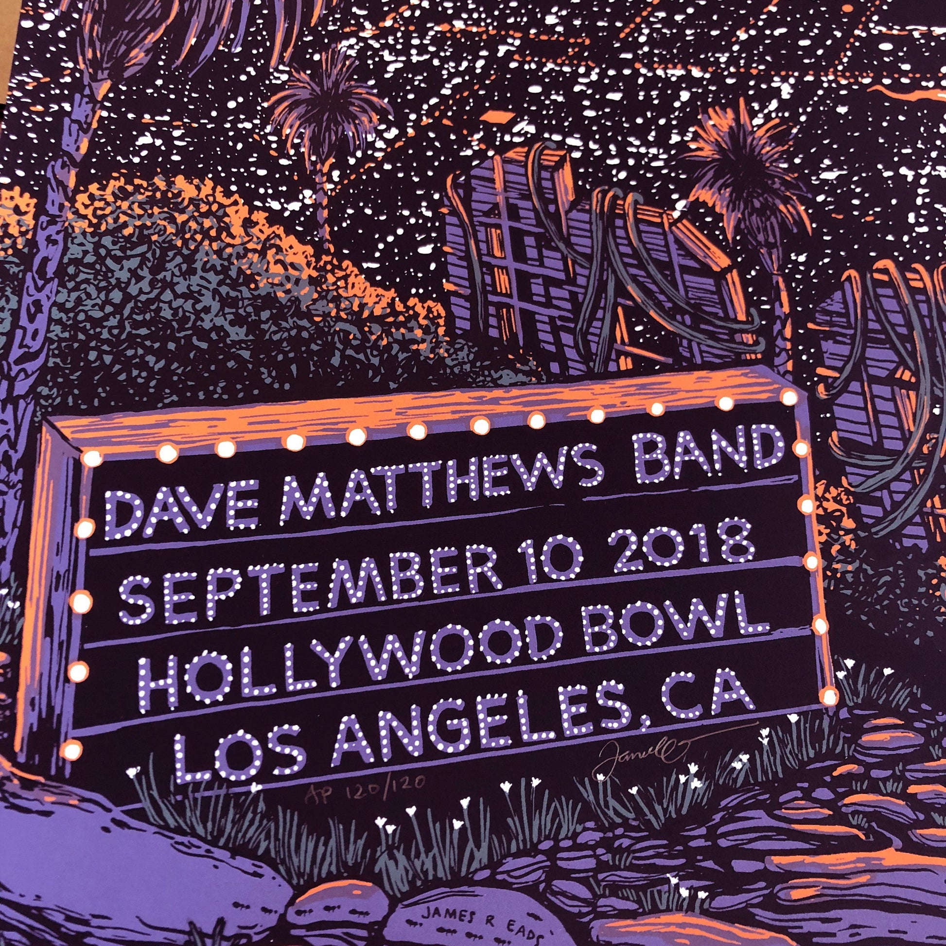 Dave Matthews Band LOS ANGELES 2018 (AP Edition of 120) Print James R. Eads