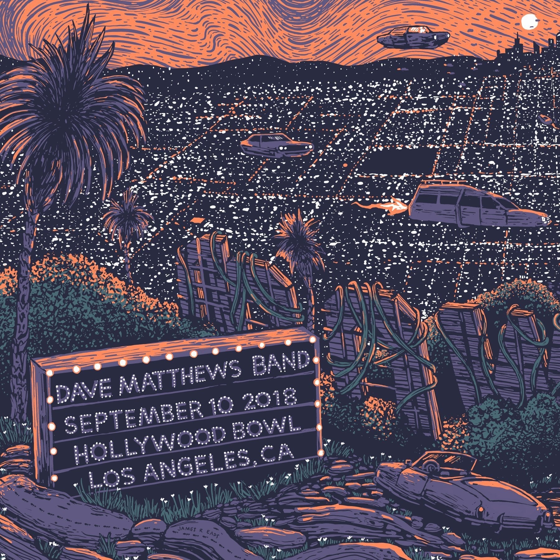 Dave Matthews Band LOS ANGELES 2018 (AP Edition of 120) Print James R. Eads