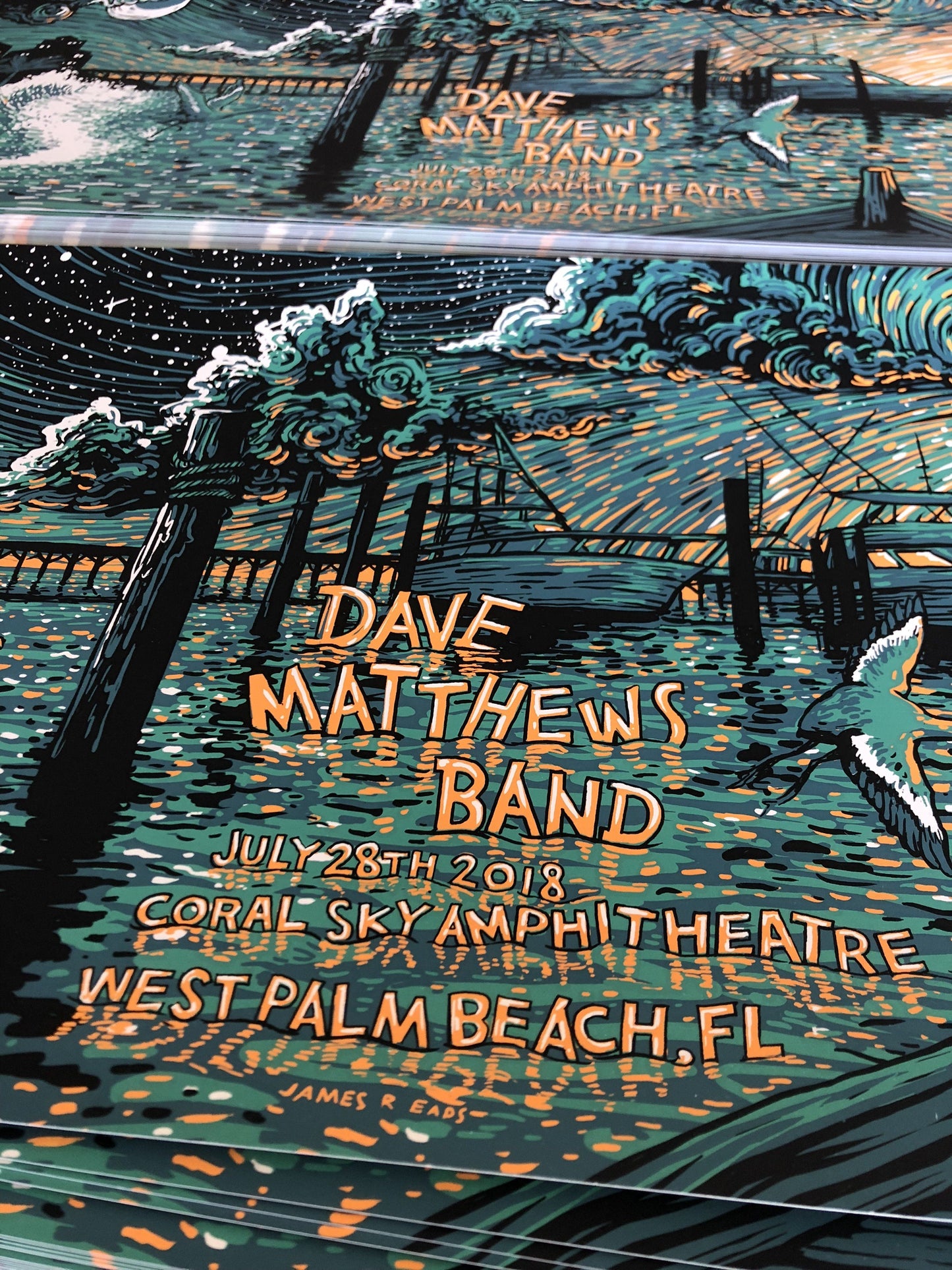 Dave Matthews Band WPB 2018 (AP Edition of 120) Print James R. Eads