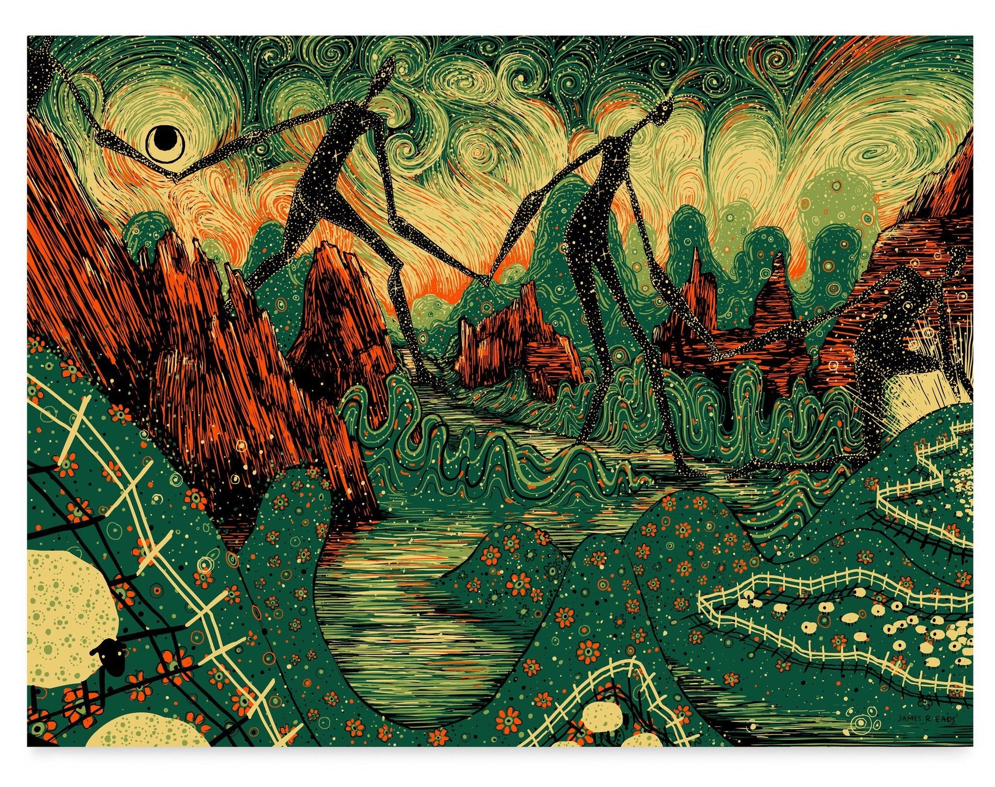 Four Giants (Limited Edition of 80) Print James R. Eads