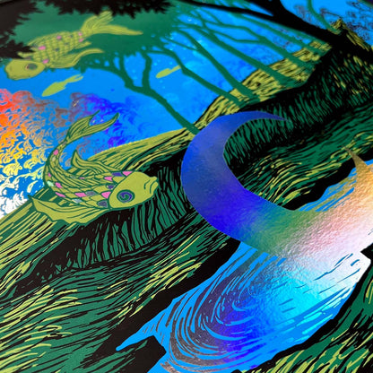 Moon Pools and Rifts (Rainbow Foil Edition) Print James R. Eads 
