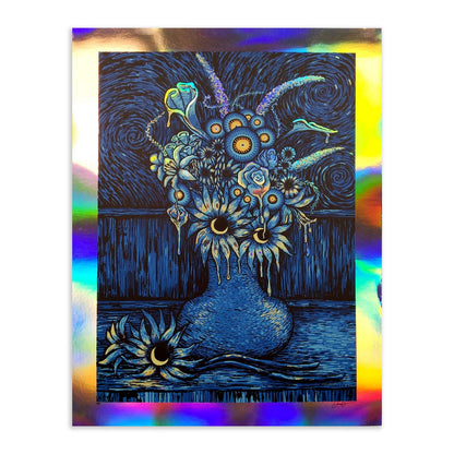 Moonflowers for Time Travelers (Rainbow Foil MP) Print James R. Eads 