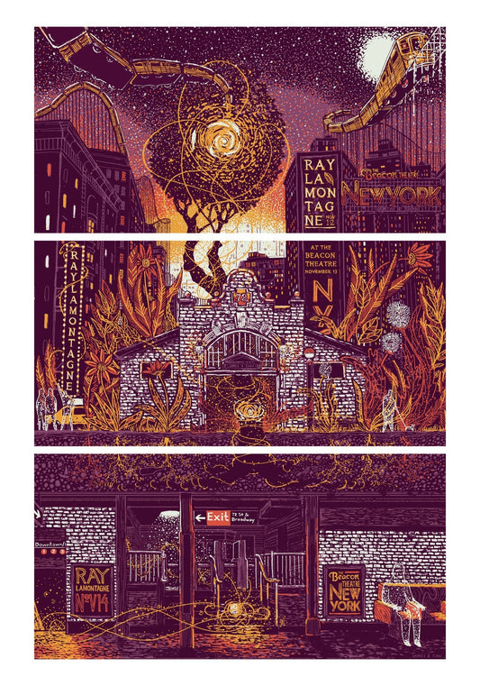 Ray LaMontagne NYC (Full set of 3) Print James R. Eads