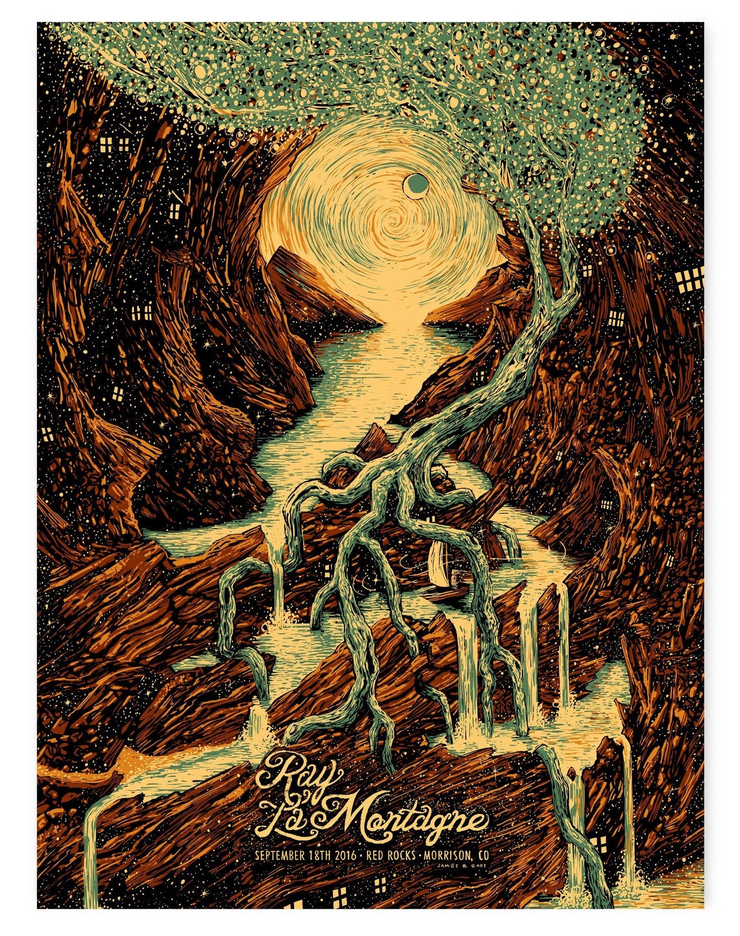 Ray LaMontagne Red Rocks (AP Edition of 50) Print James R. Eads