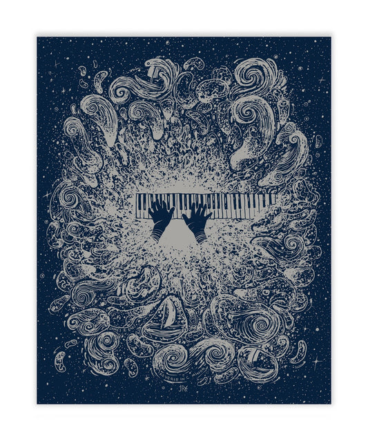 Reverie in C Minor Print James R. Eads Metallic Silver 