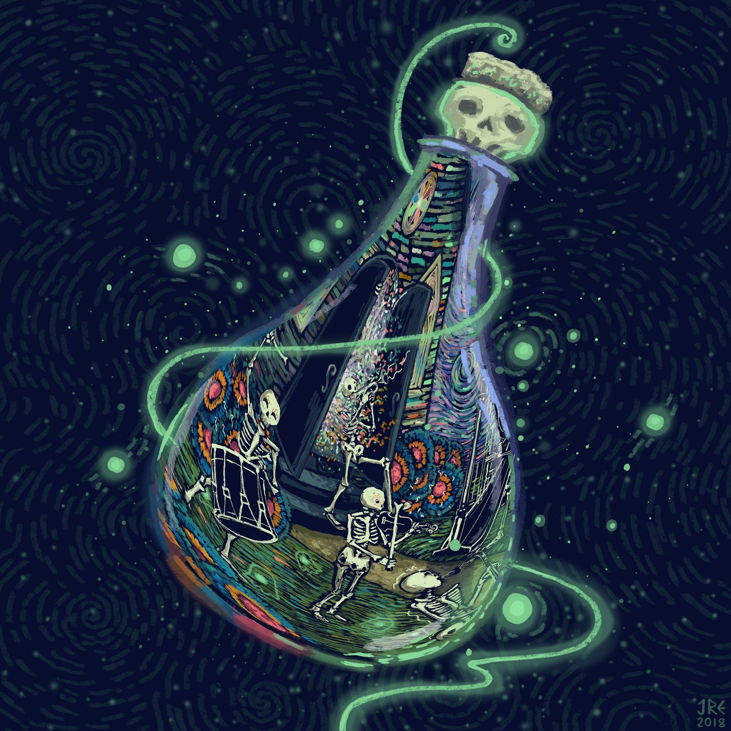 Skullies in a Bottle (Limited Edition of 25) James R. Eads